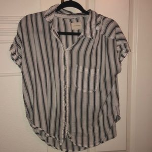 An American Eagle button down shirt with stripes. Size Small.